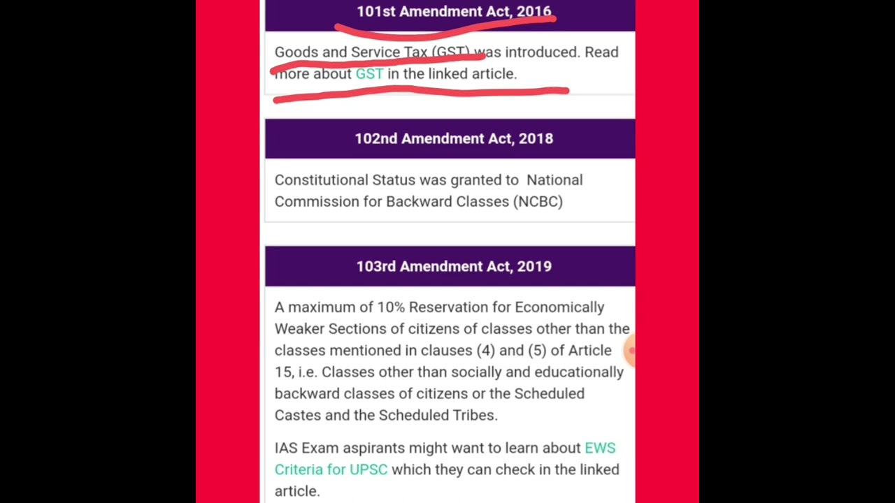 CONSTITUTIONAL AMENDMENT ACT 101,102 & 103