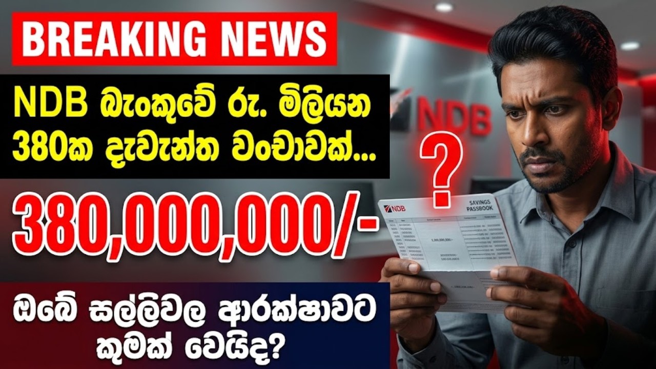 BREAKING! NDB බැංකුවේ රු. 380M වංචාව: ඔබේ සල්ලි සහ FD වලට මොකද වෙන්නේ?  BANKUWA | බංකුව
