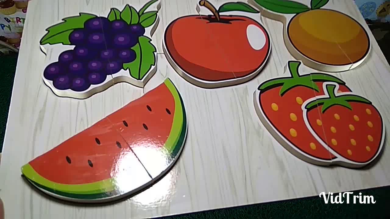 MAINAN EDUKASI / MAINAN PAUD TK/ PUZZLE CHUNGKY BUAH / MAINAN KAYU DARI TOKO DELTA TOY'S
