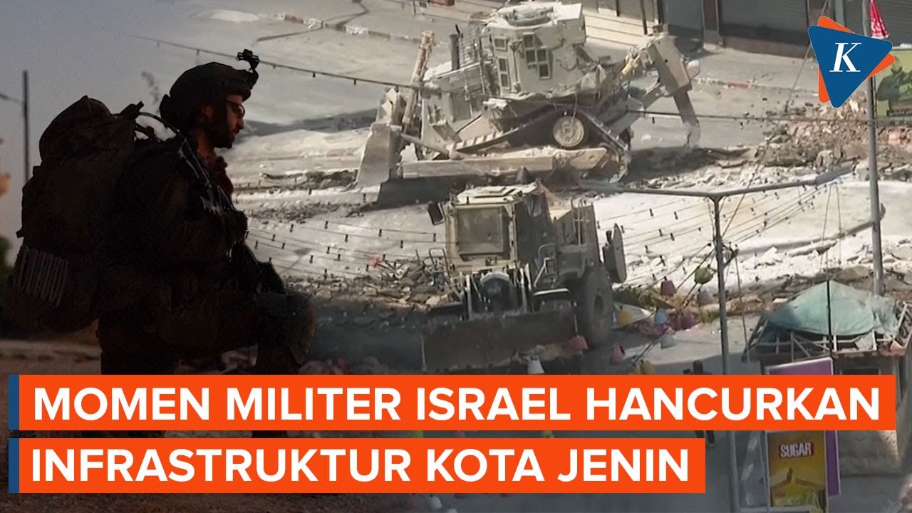 Detik-detik Buldoser Israel Hancurkan Jalanan di Jenin Tepi Barat