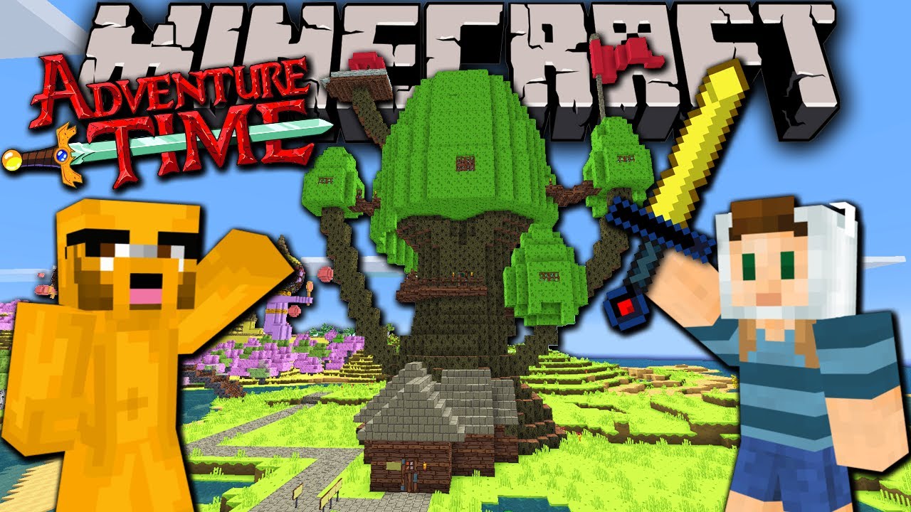 Minecraft: Adventure Time! Map Quest with Jake in Ooo - Ep.1 - Treehouse & Candy Kingdom