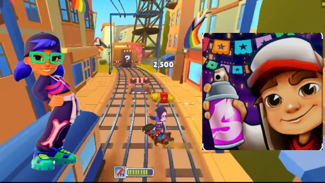 Subway Surfers - Mystery Hurdles in Barcelona with Festive Tricky Candy Bones outfit 