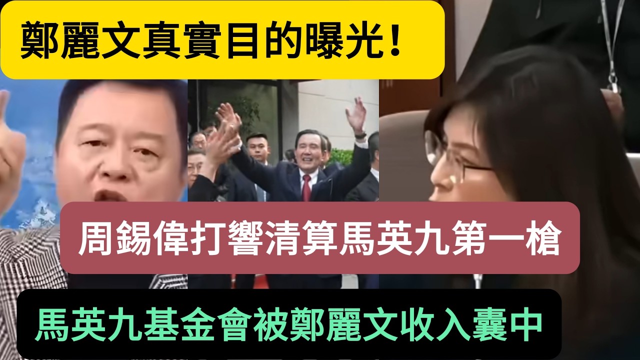 鄭麗文真實目的曝光！周錫偉打響清算馬英九舊勢力第一槍，馬英九基金會被鄭麗文收入囊中