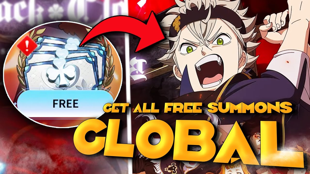 DO IT NOW FOR ALL FREE SUMMONS ON GLOBAL BLACK CLOVER MOBILE LAUNCH!!!