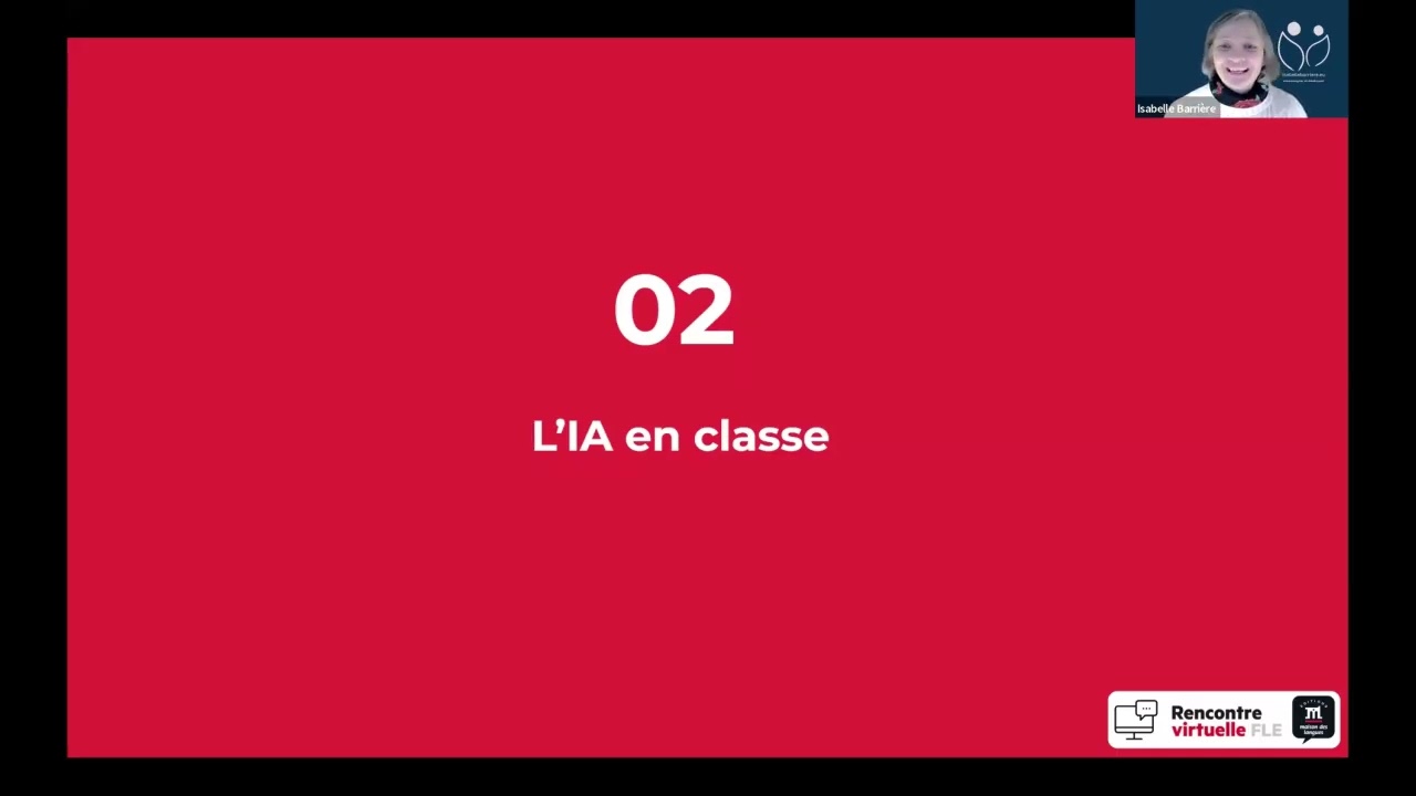 Rencontre virtuelle FLE : Mon amie l'IA en classe de FLE pour pratiquer, créer, motiver