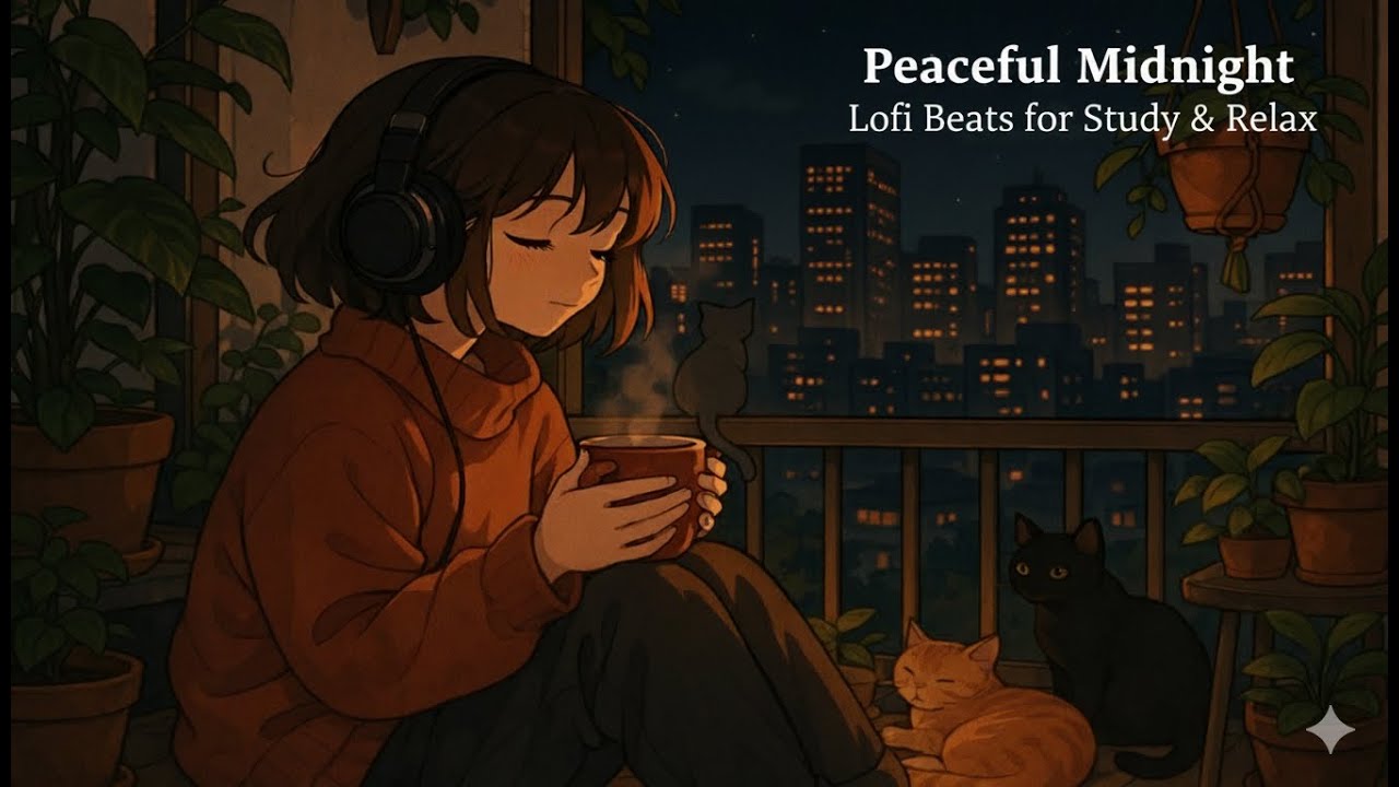 Peaceful Midnight – Lofi Beats for Study & Relax