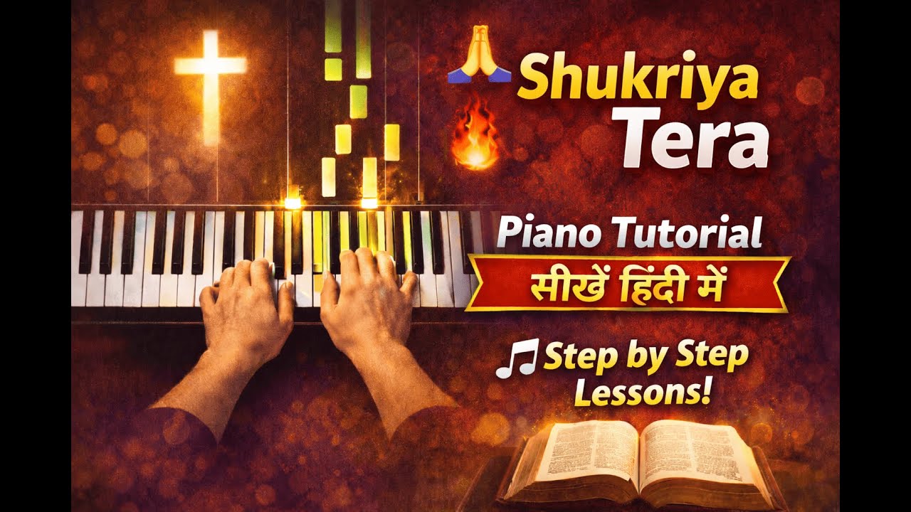 Shukriya Tera | Hindi Gospel Piano Tutorial | Easy Step-by-Step||By- Jude's Academy