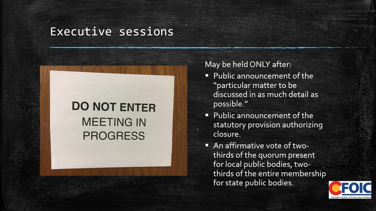 Seven Things to Know About Colorado's Open Meetings Law