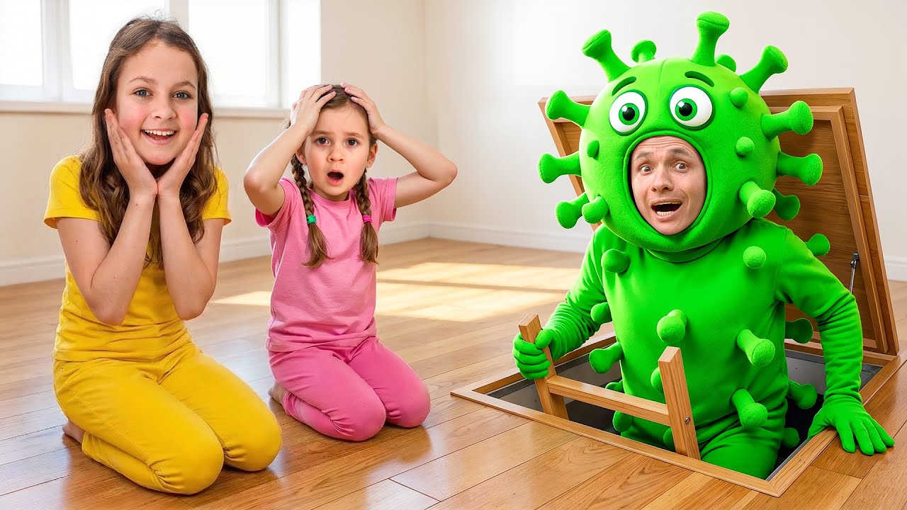 Cuộc đuổi bắt vi khuẩn – gia đình siêu anh hùng dọn dẹp!