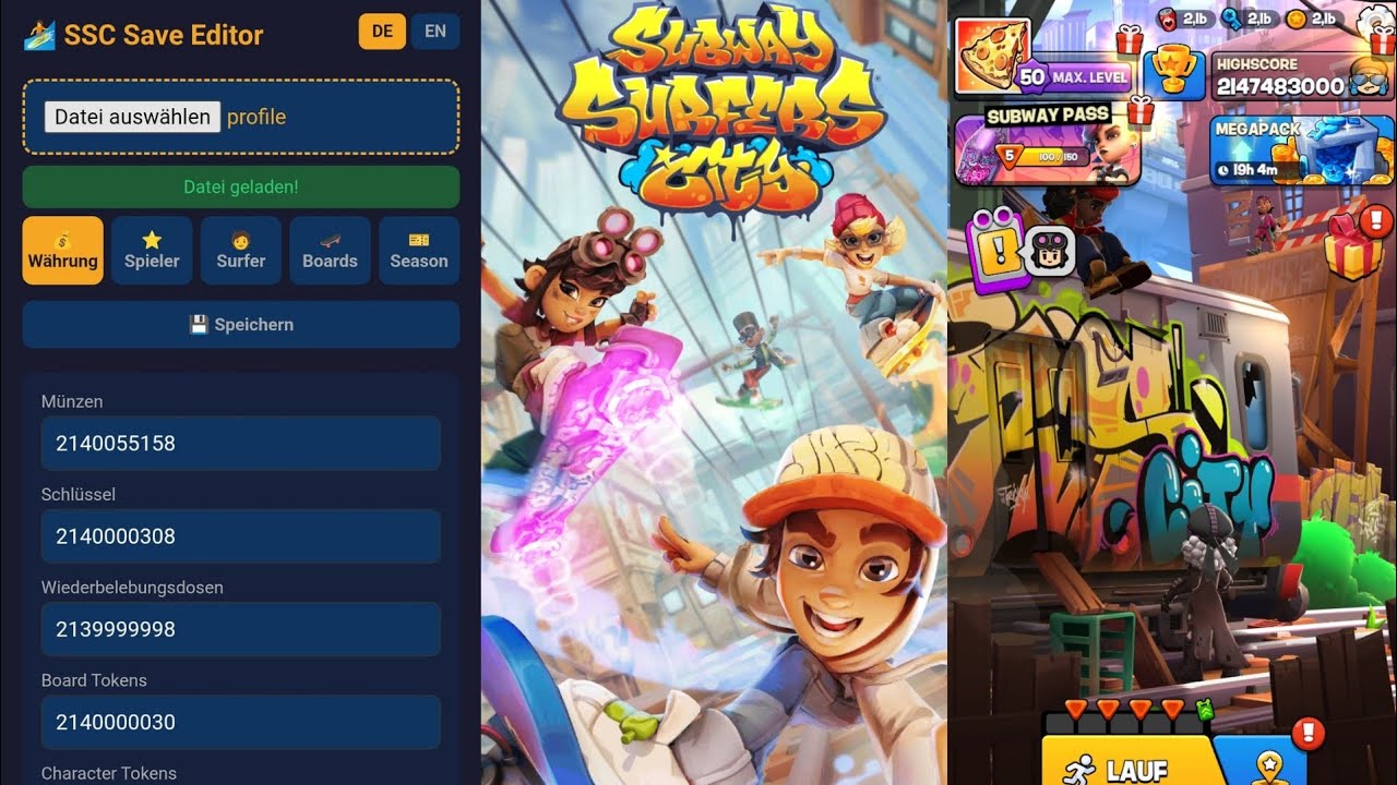 Subway Surfers City | Редактирование файла профиля с помощью редактора сохранений | Учебное пособие