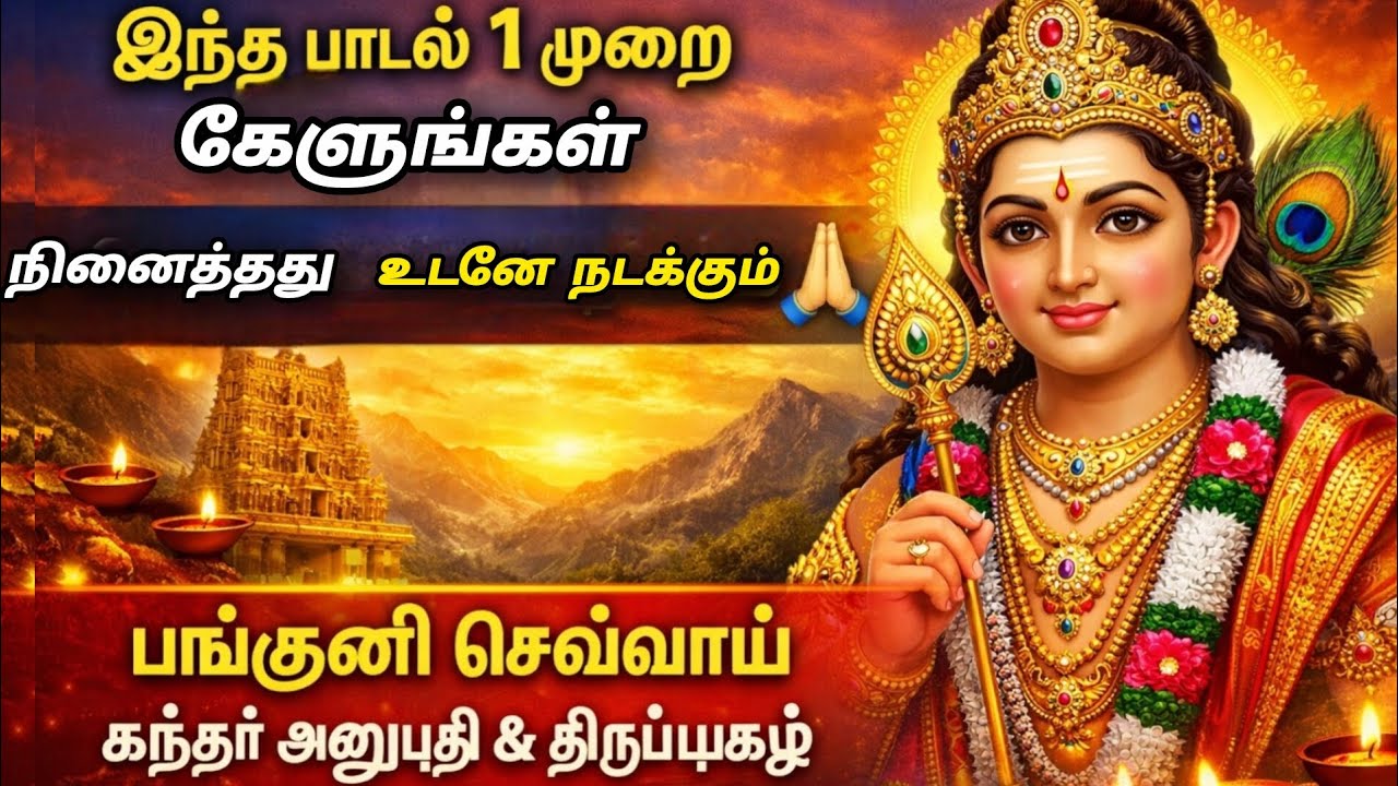 ஒரே ஒரு முறை கேளுங்கள்  வாழ்க்கை மாறும் ! பங்குனி செவ்வாய் முருகன் திருப்புகழ் & கந்தர் அனுபூதி 🙏
