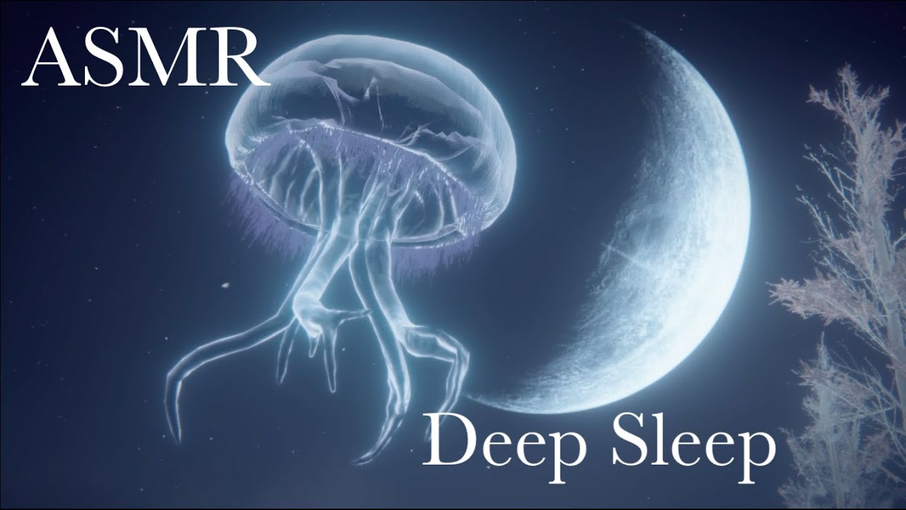 Fall Asleep with Spirit Jellyfish ASMR | Whispered Reading, Binaural Humming, Lake Ambience