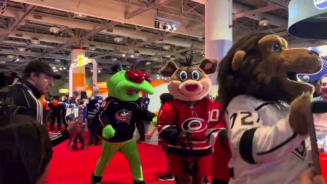 NHL Mascots Parade All Star Fan Fare 2024 Toronto - as always, Gritty steals the show! Feb 2024