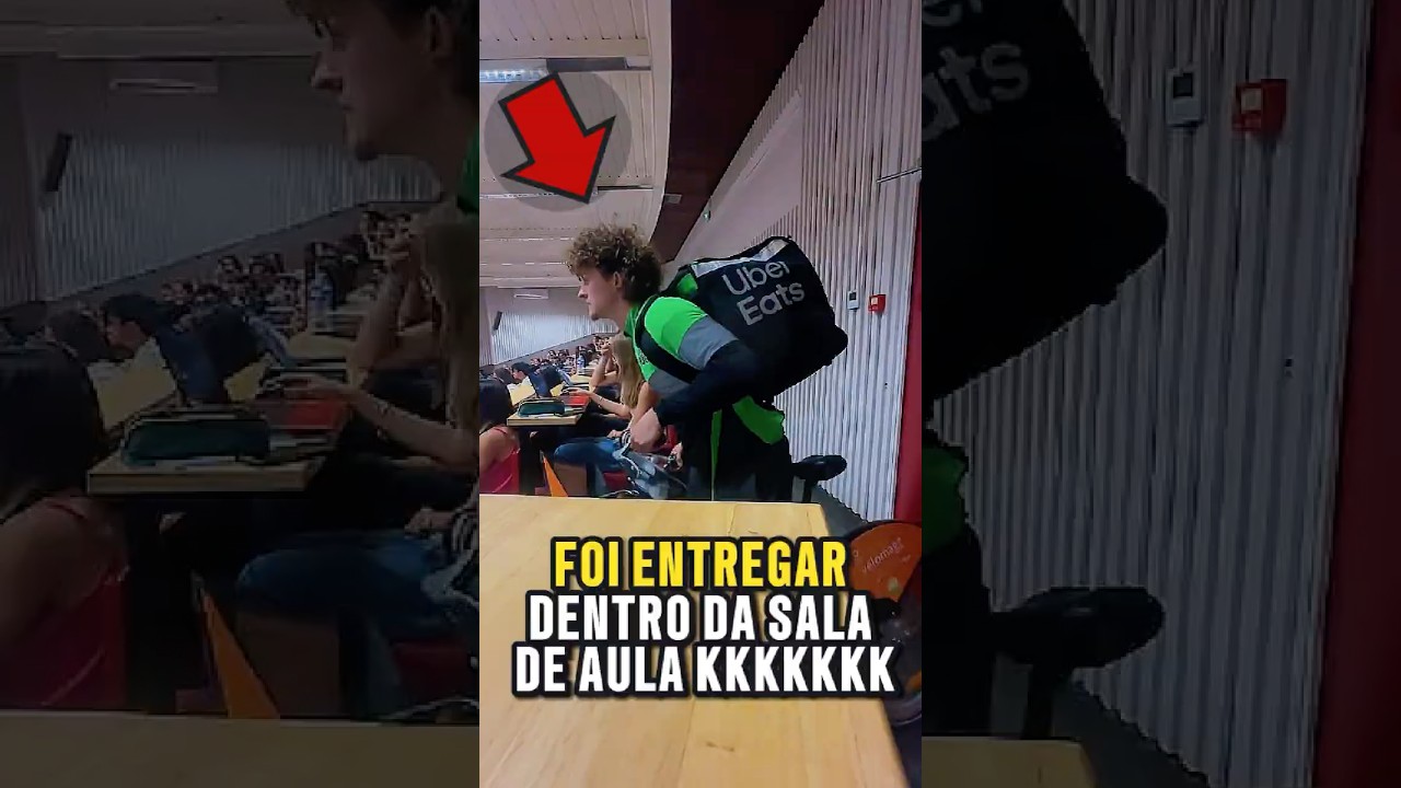 Ele fez a entrega mais hil&aacute;ria do Uber eats 😂 #shorts