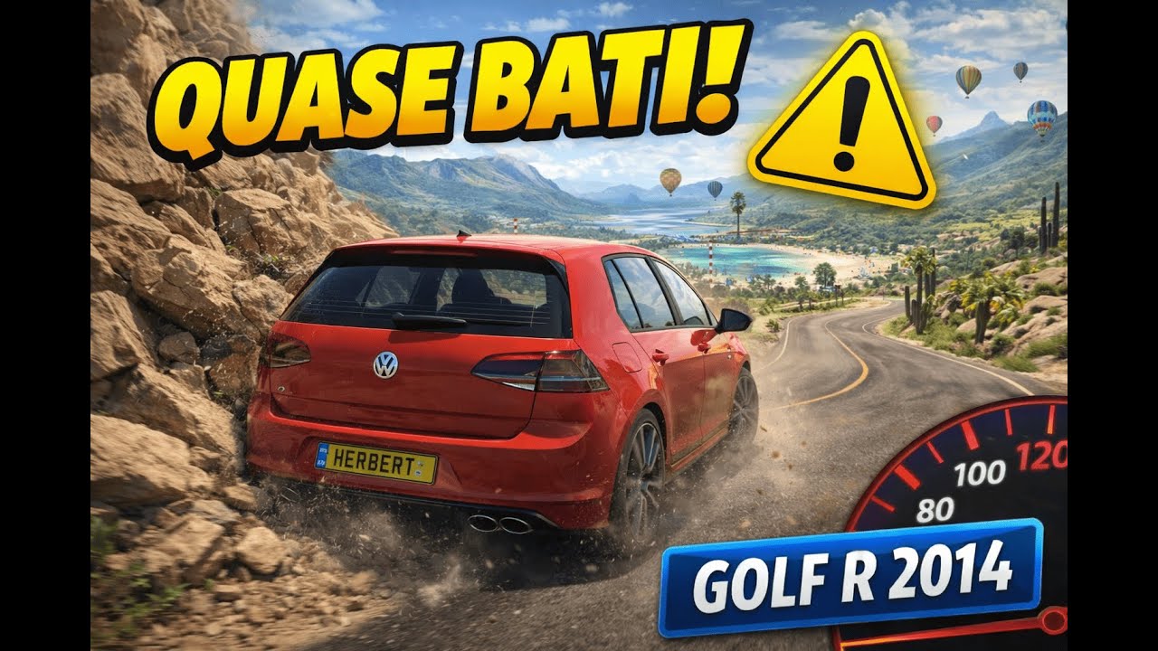 Quase chapei de frente no Golf R 2014