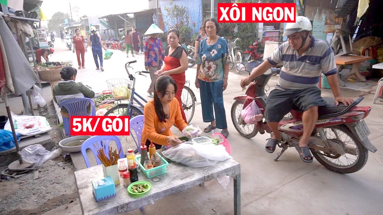 Bưng Mâm Xôi Lá Dứa Lá Cẩm ra Chợ Bán Rất Nhanh Không Kịp Tính Tiền #15