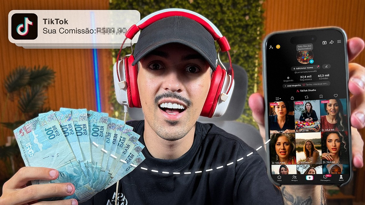 Criei um TikTok do ZERO e Monetizei em 10 DIAS... (Nicho GRINGO)