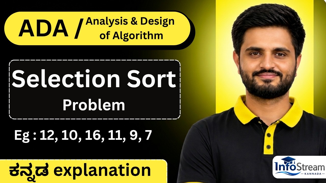 Selection sort , Part 3 | Data Structures & Algorithm | VTU & All universities