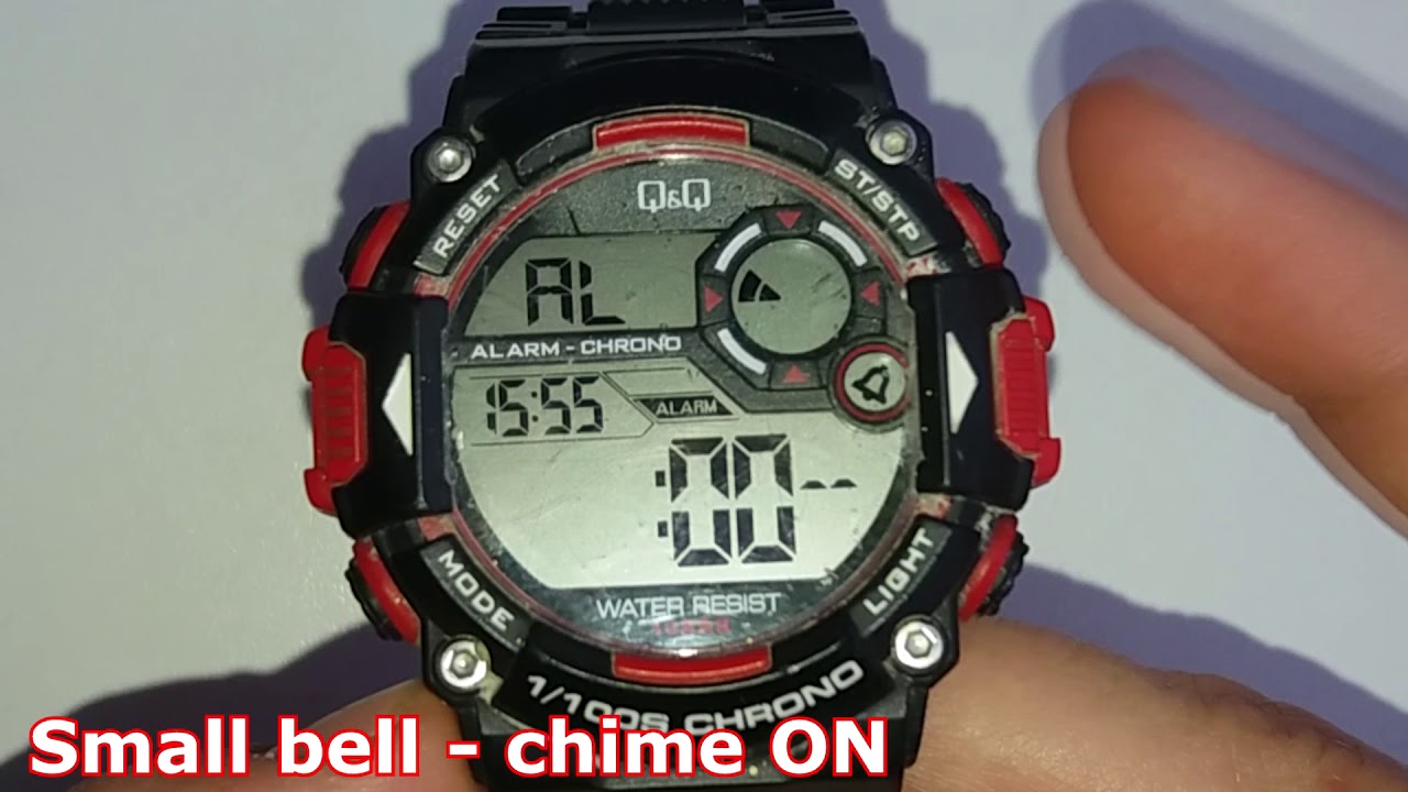 How to turn on/off hourly beep on Q&Q watch - Quick guide