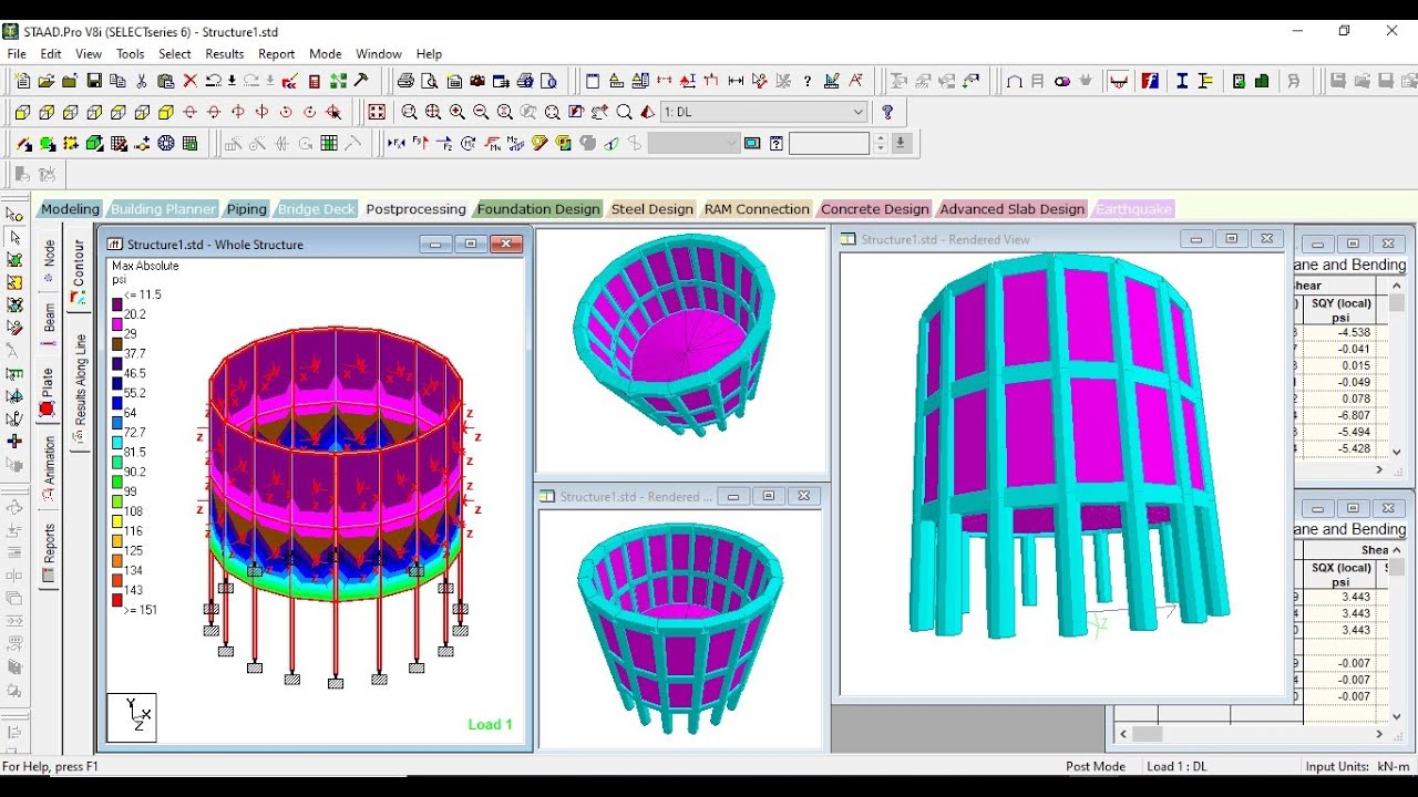 4. Circular WaterTank Design using StaddPro V8i complete tutorial.
