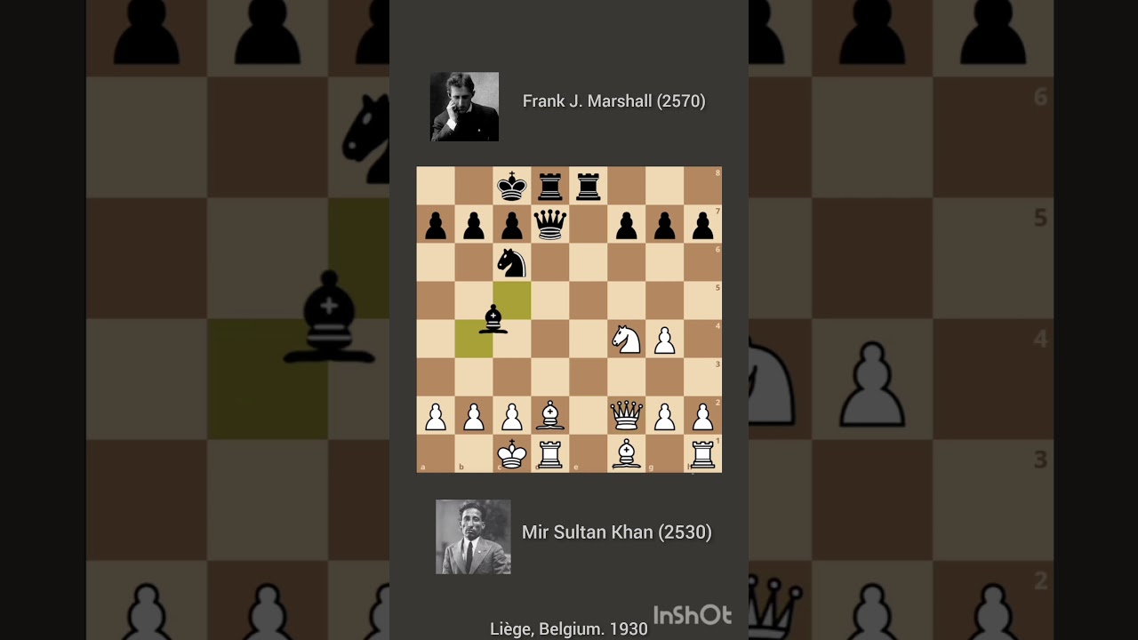 Frank Marshall V. Sultan Khan | One of the best attacks and traps played in history of chess |