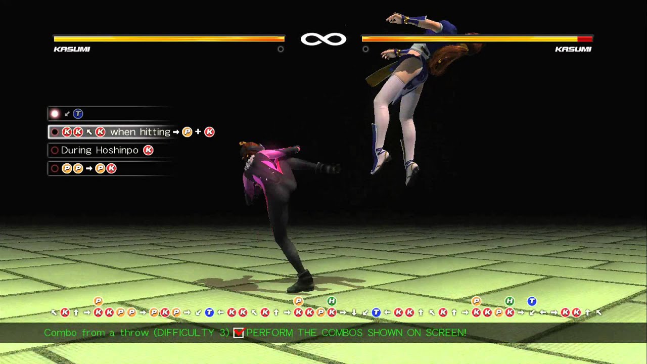 DOA5U - Kasumi Combo Challenge
