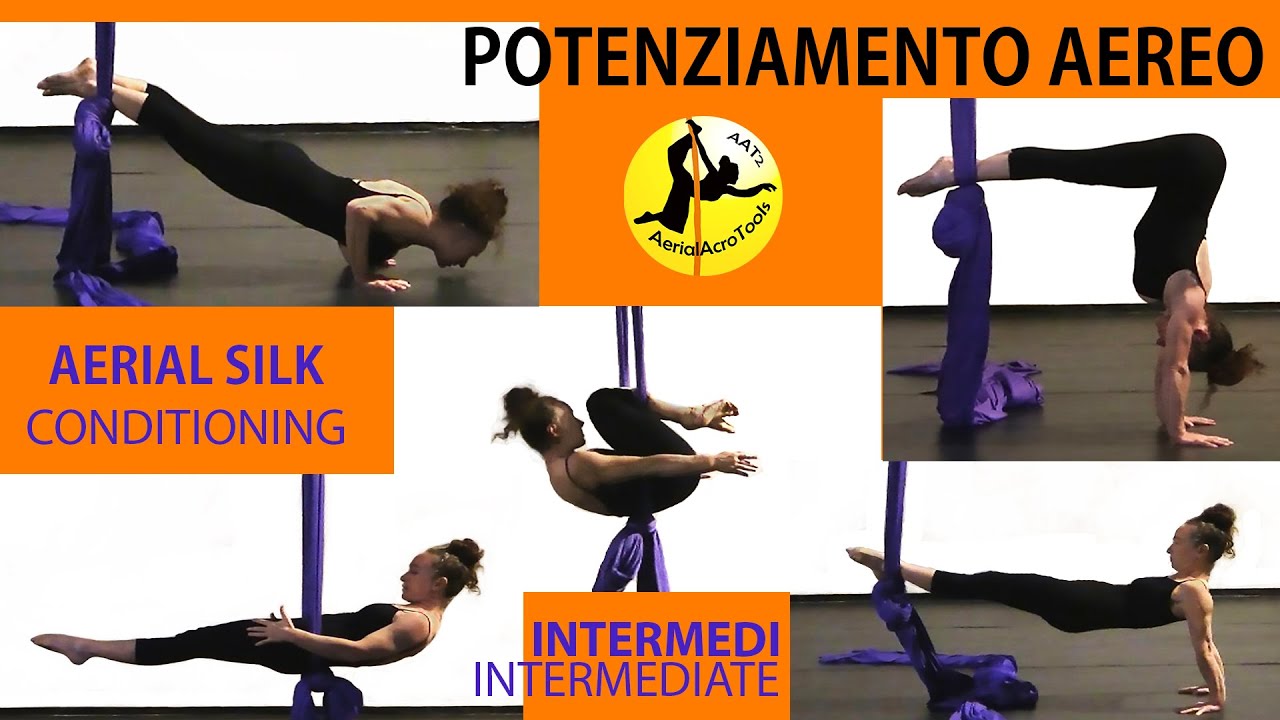 AERIAL CONDITIONING aerial silk  SEQUENZA POTENZIAMENTO al tessuto aereo