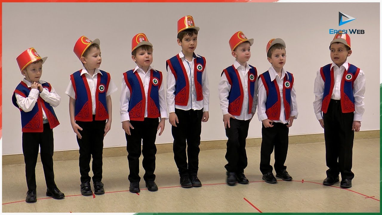 Március 15-i ünnepi műsor a Hétszínvirág óvoda előadásában