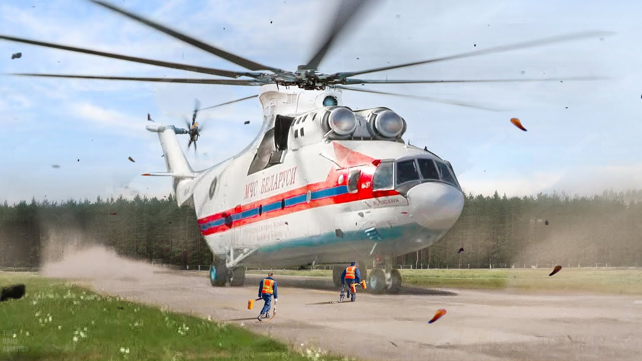 Cold Starting Russian Largest Helicopter For Special Mission