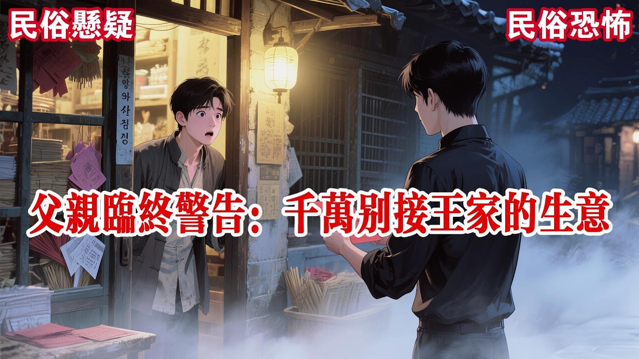【完结】我爹是镇上有名的扎纸匠，临终前他死死抓着我的手。“记住，千万别接王家的生意，他们家……不干净！”可他刚走，王家独子王生就找上门，指名要我扎个纸人。#有声小说 #小说 #悬疑 #助眠