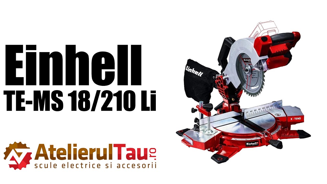 Einhell TE-MS 18/210 Li PXC - Fierastrau circular stationar, 18 V, 210x30 mm - Prezentare&Test