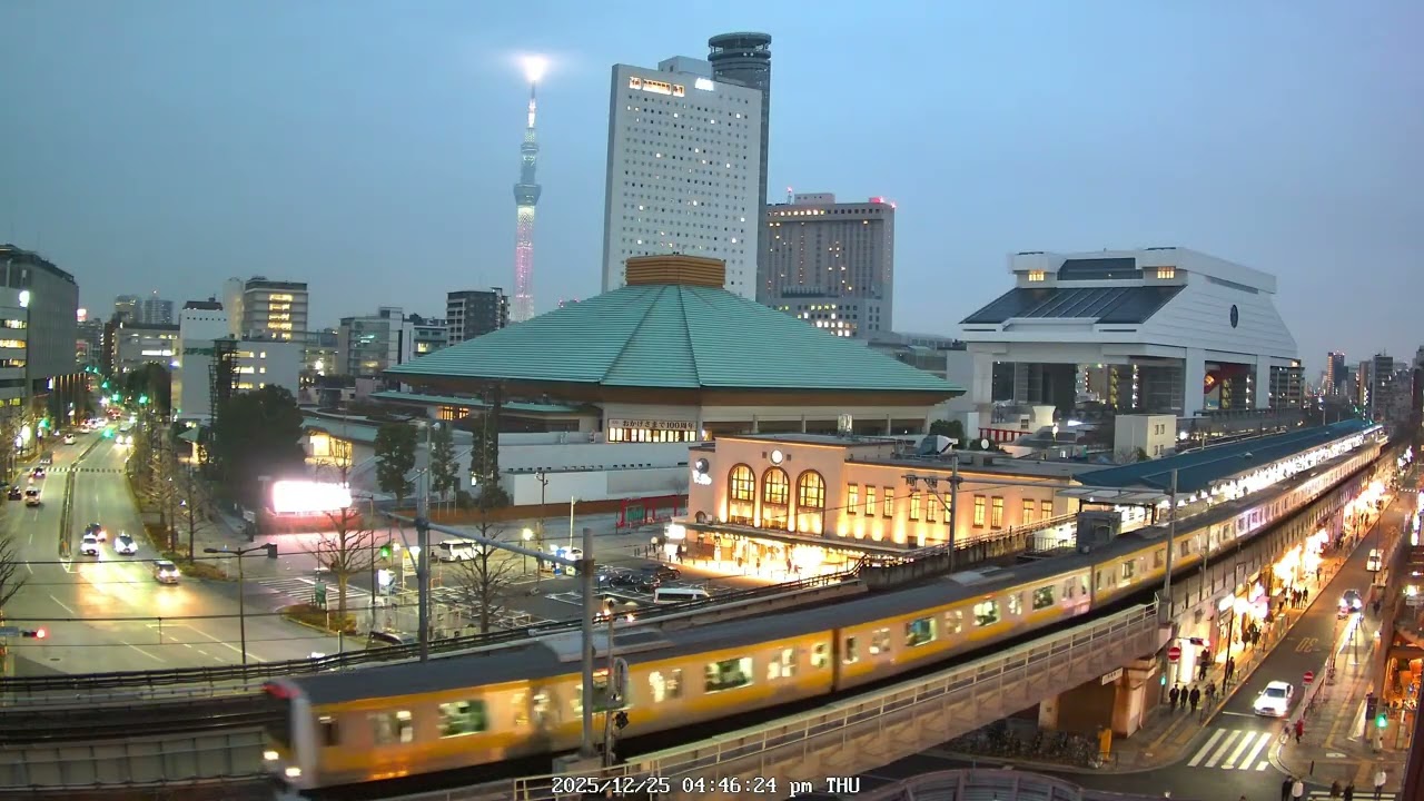 Tokyo Ryogoku 4K | Sumo Town City View | Traditional Japan | Archive 2025-12-25
