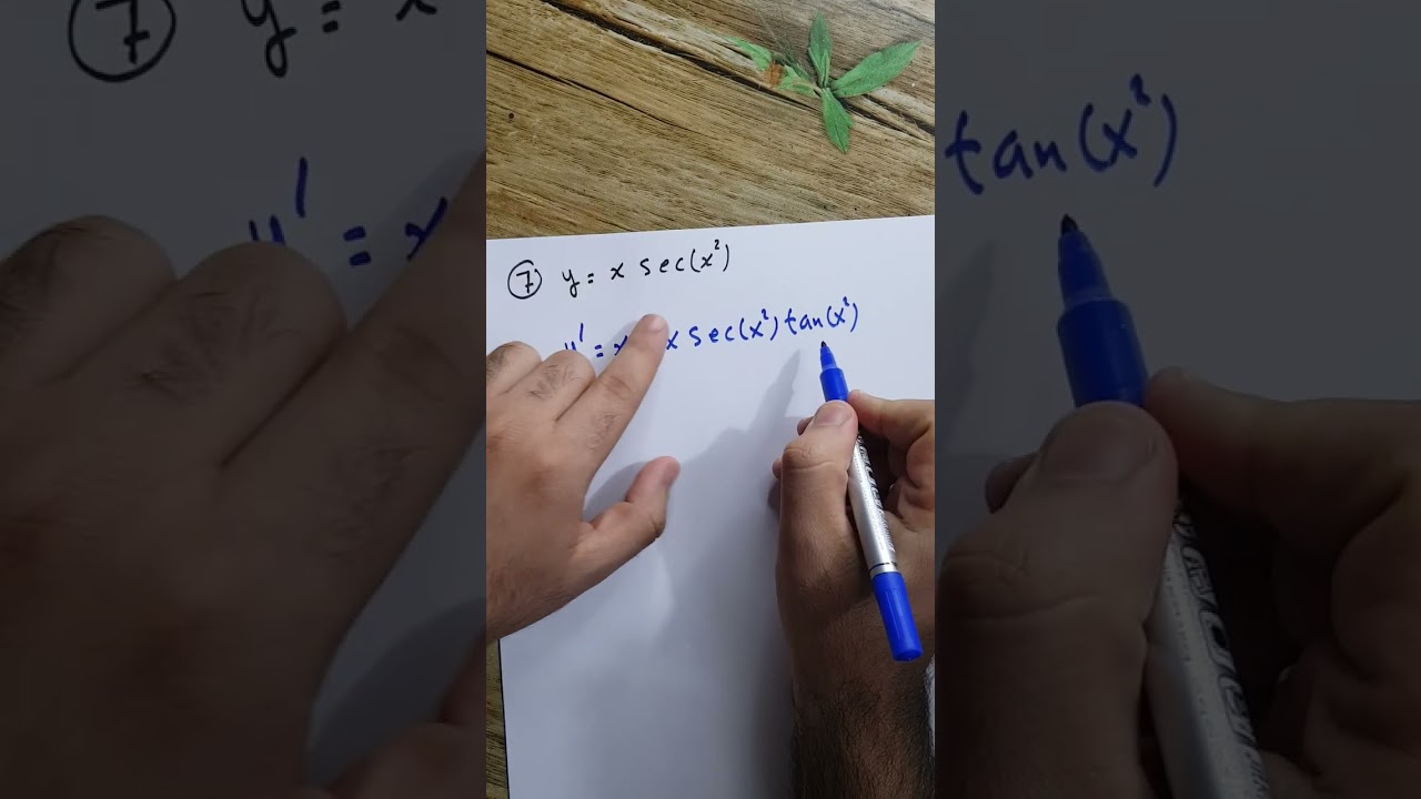 المحاضرة 27 (مراجعة مشتقة الدوال المثلثية واللوغاريتمية والأسية). نوار الأسدي