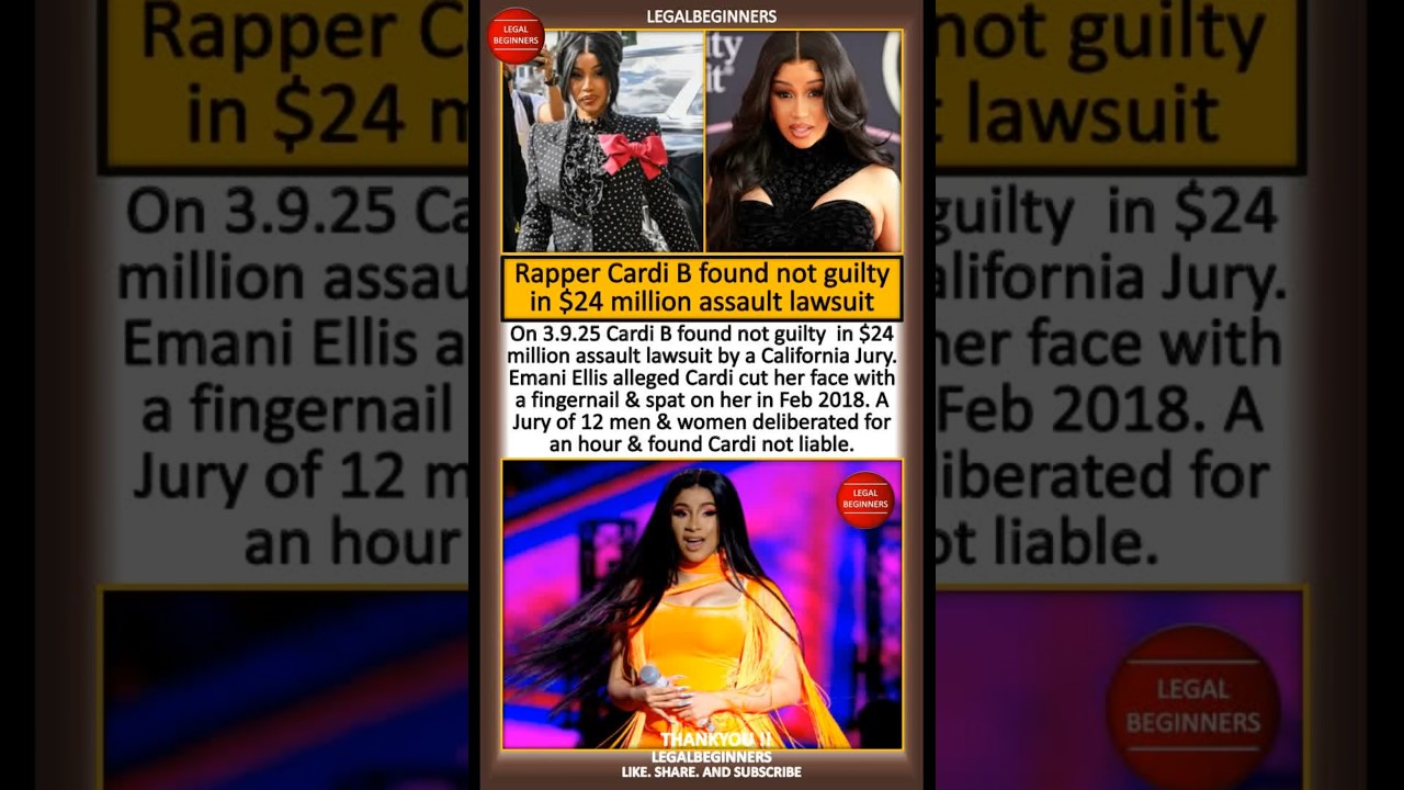 Rapper Cardi B found not guilty in $24 million assault lawsuit| #news #cardib #law #rapper