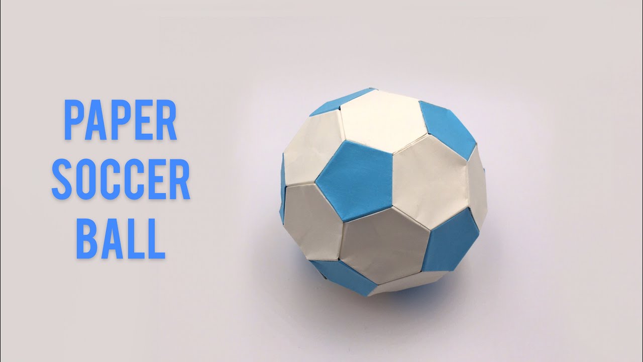 How to make a paper soccer ball step by step