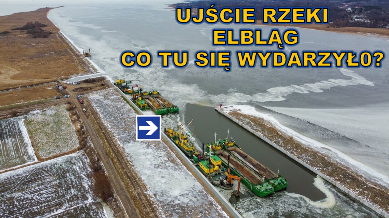 Ujście rzeki Elbląg -12.1. zobacz gdzie zacumowało sporo jednostek.
