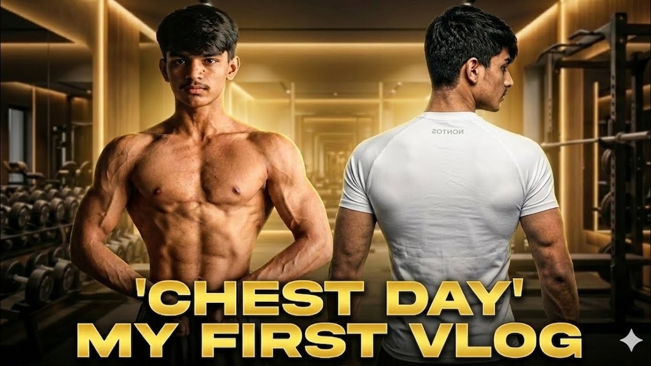 Chest Day My First vlog ♥️