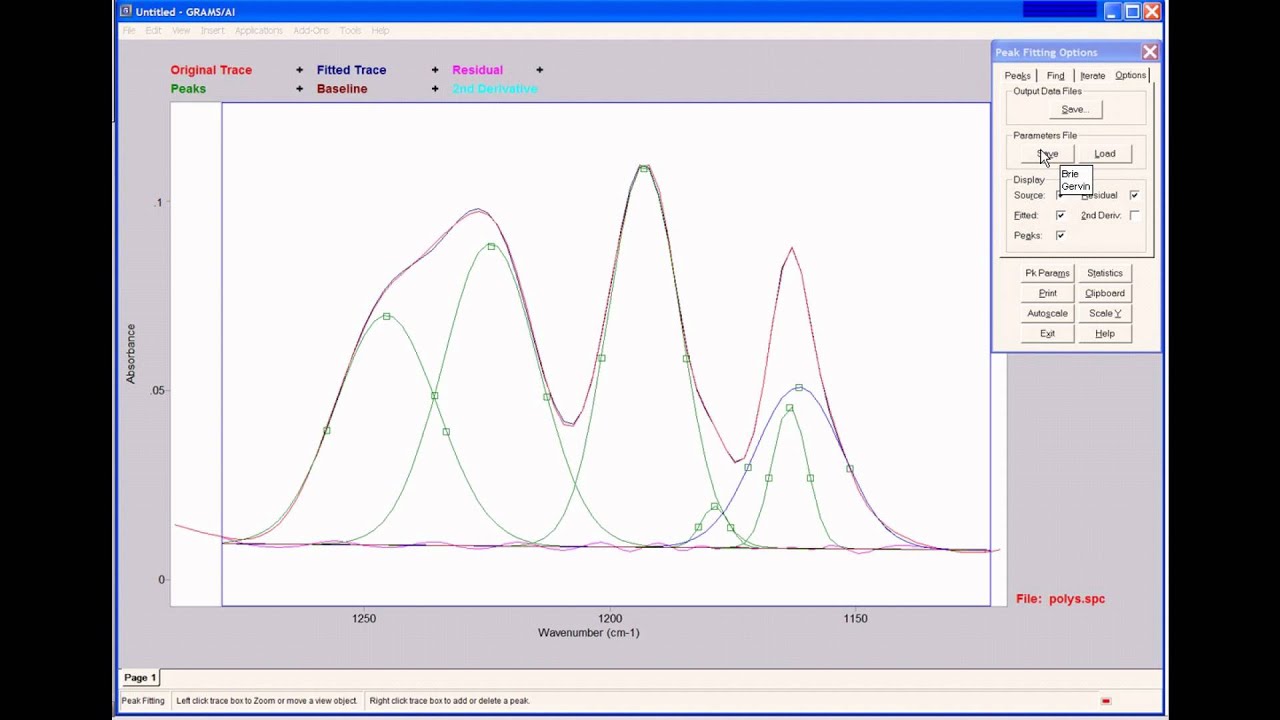 Thermo GRAMS / AI Peak Fitting - Part 2