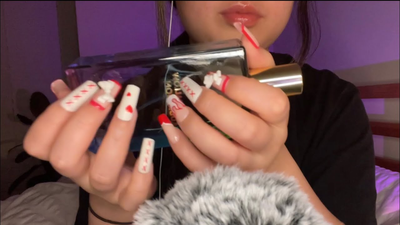 ASMR| Perfume tapping and scratching ✨💆🏽‍♀️💅🏼🧚🏼‍♀️glass tapping no talking