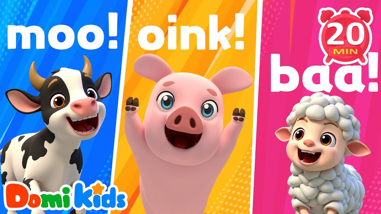 Oink Oink! Animal Sounds Song Begins! | Animals Songs & Nursery Rhymes | Domi Kids Animal Party