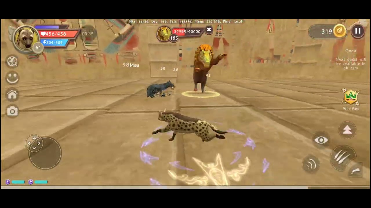 Killing ammit boss in wildcraft eating it out and opening chests