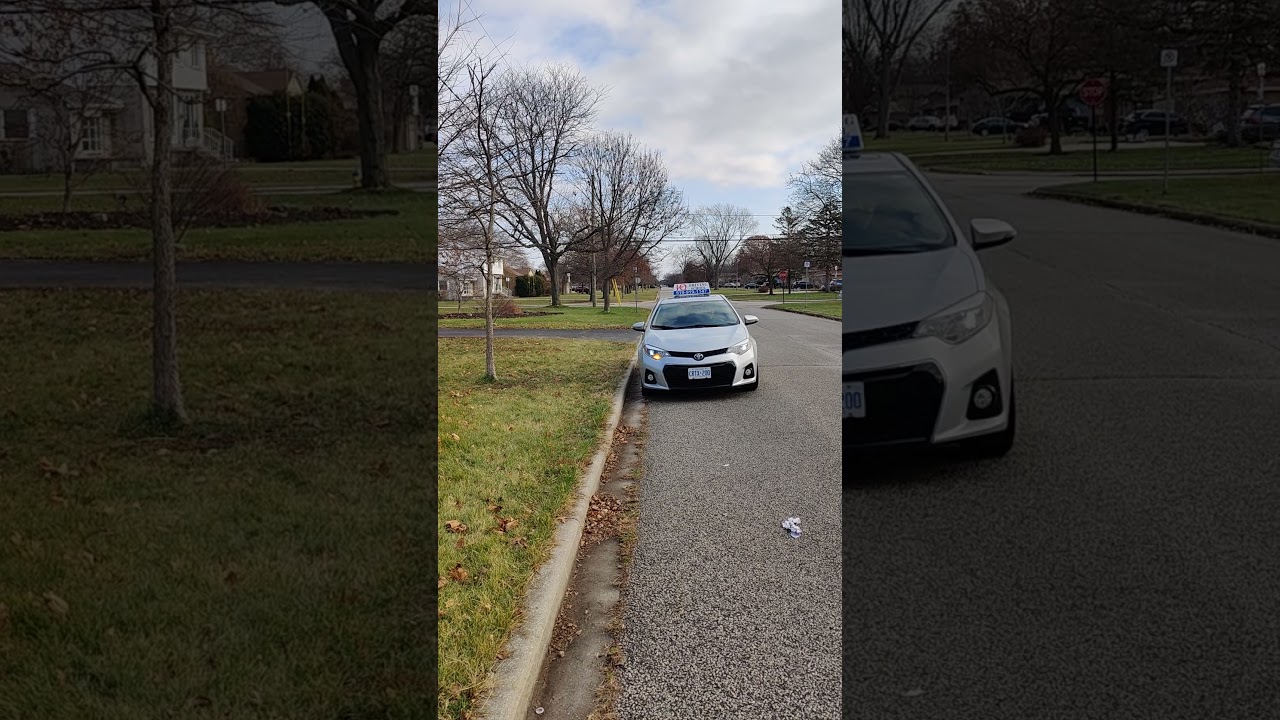 Остановка на обочине дороги или аварийная парковка. Экзамен G2 Road Test, Онтарио, Виндзор.