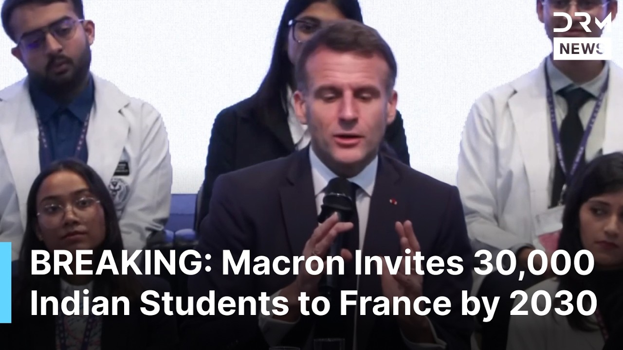 JUST IN: Emmanuel Macron Invites 30,000 Indian Students to France by 2030 at AIIMS New Delhi | AI1B
