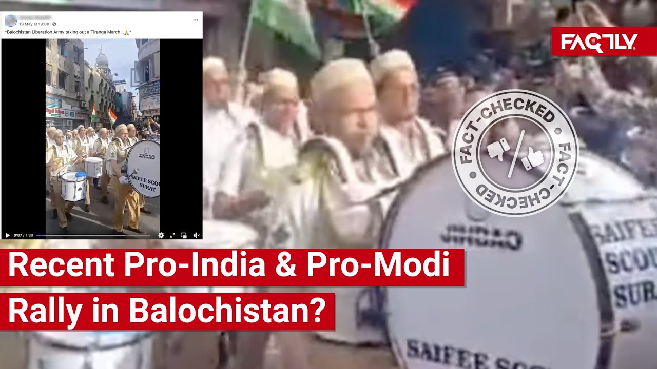 FACT CHECK: Does Viral Video Show Pro-India & Pro-Modi Rally in Balochistan in May 2025?