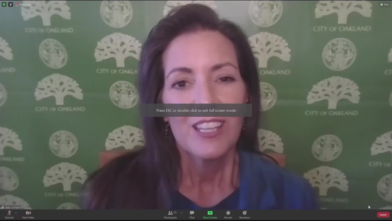 Oakland Mayor Libby Schaaf Talks About Vote On Howard Terminal Stadium Project