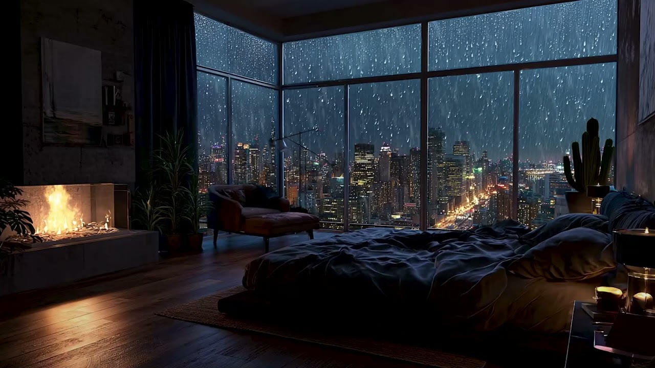 99% of People Feel Sleepy After Hearing This Sound 🌧️ Cozy Night Ambience
