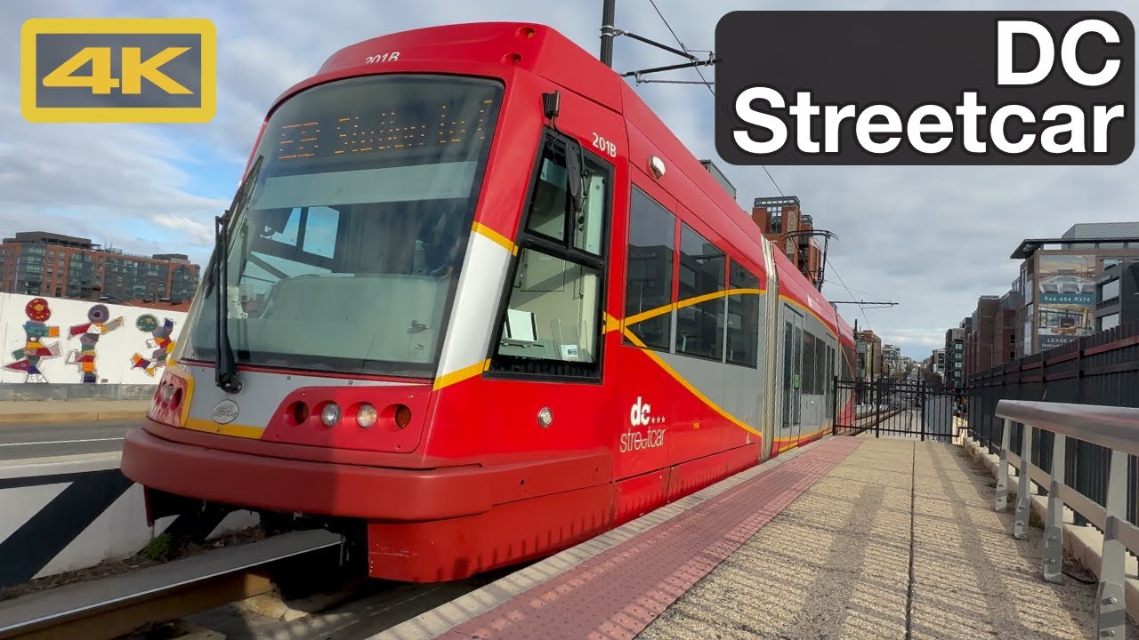 Riding DC Streetcar, Skoda 10T, Washington Union Station to Oklahoma/Benning, 4K