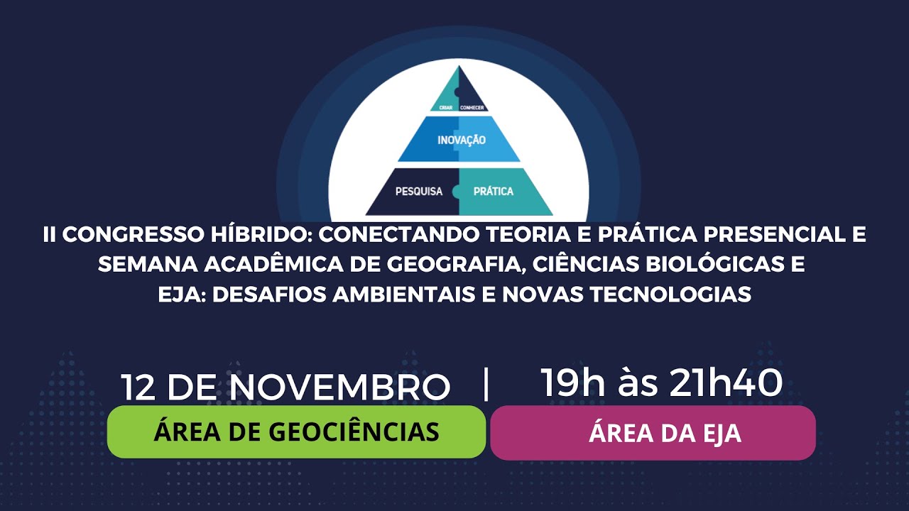 II Congresso Híbrido: Conectando Teoria e Prática Presencial e Semana Acadêmica de Geociências e EJA