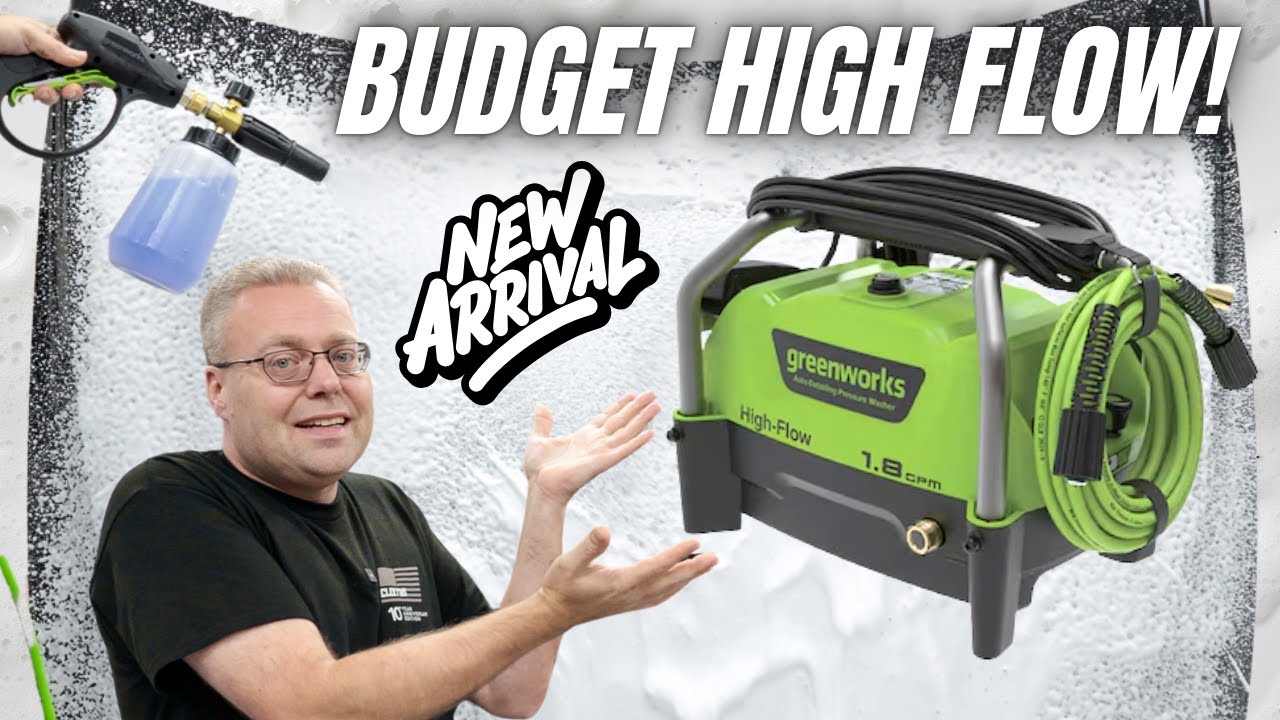 Мойка высокого давления Greenworks HIGH FLOW 1.8 GPM для автомобилей | ЛУЧШЕ ВСЕГО ПОДХОДИТ ДЛЯ М...