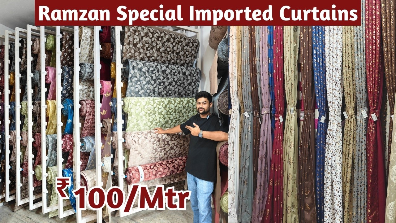 Ramzan Special ₹ 100/Mtr Imported Curtain Fabrics / Curtains At Lowest Prices | Charminar Handlooms
